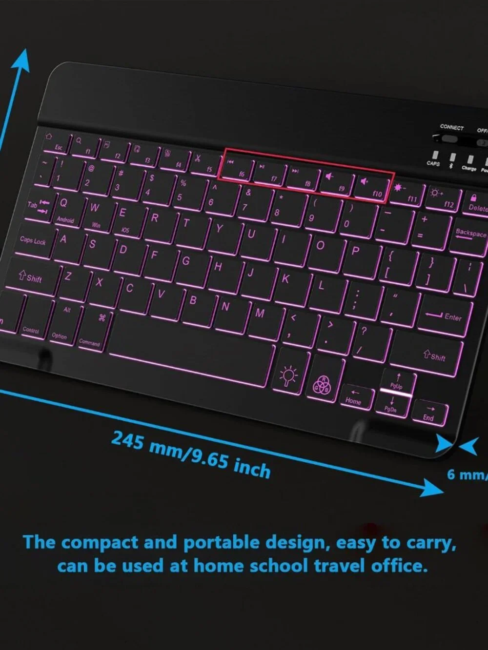 Like New Small Portable Wireless Rechargeable Keyboard
